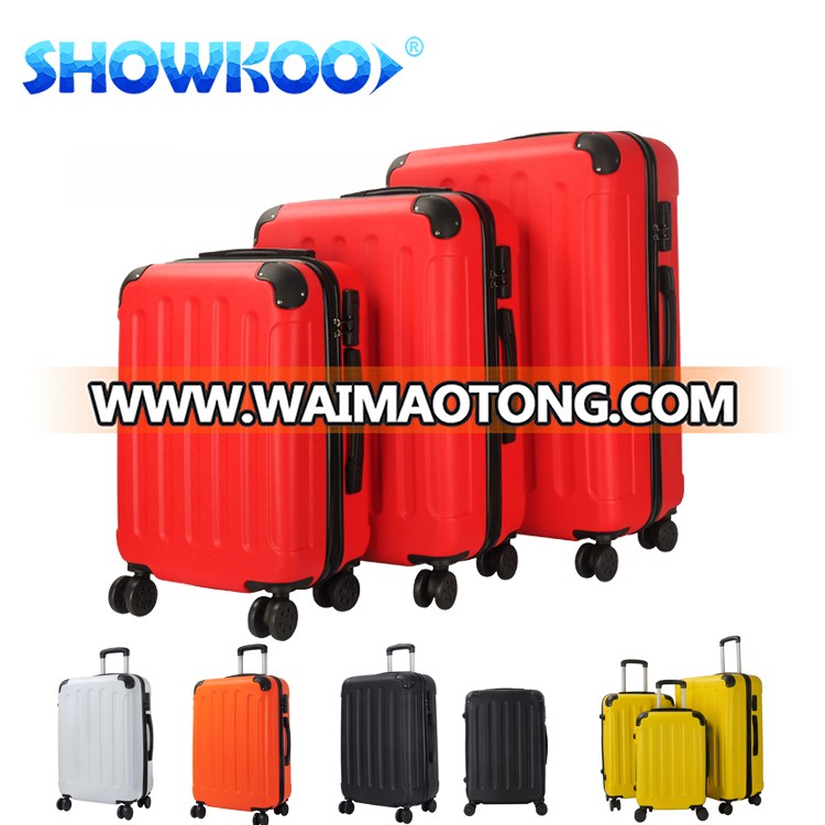 High Quality ABS trolley suitcase, 3pcs set hard shell luggage, Zipper frame luggage trolley bags